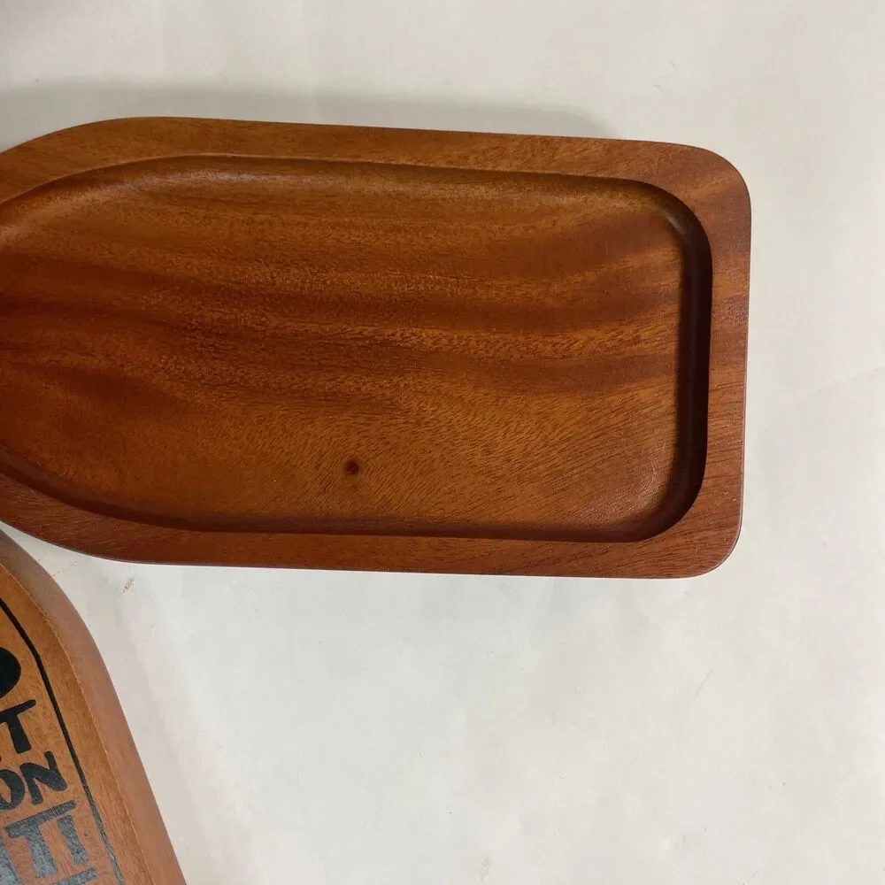 Primeware Inc Wine Bottle Shaped Wood Stackable Serving Platter Tray